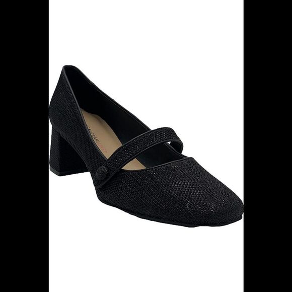 Isaac Mizrahi Live! Glitter Mary Jane Dress Pumps Black - Medium - Picture 2 of 5